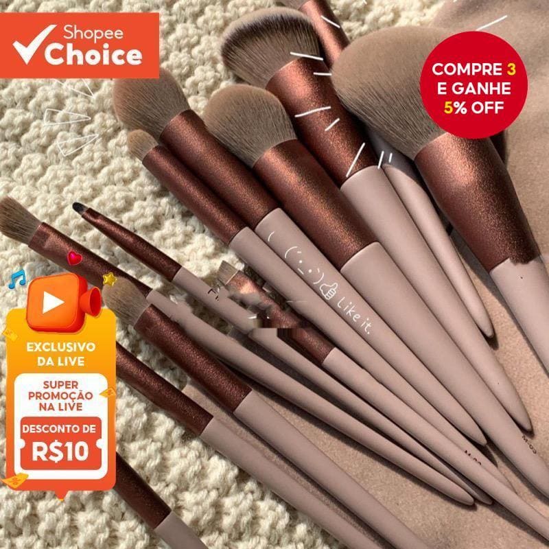 Conjunto De Pincéis De Maquiagem Macios De 13 Unidades , Presente Portátil De Feriado Para Viagem Mulheres